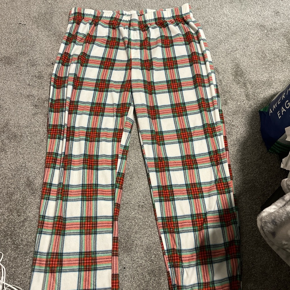 plaid pj XL
